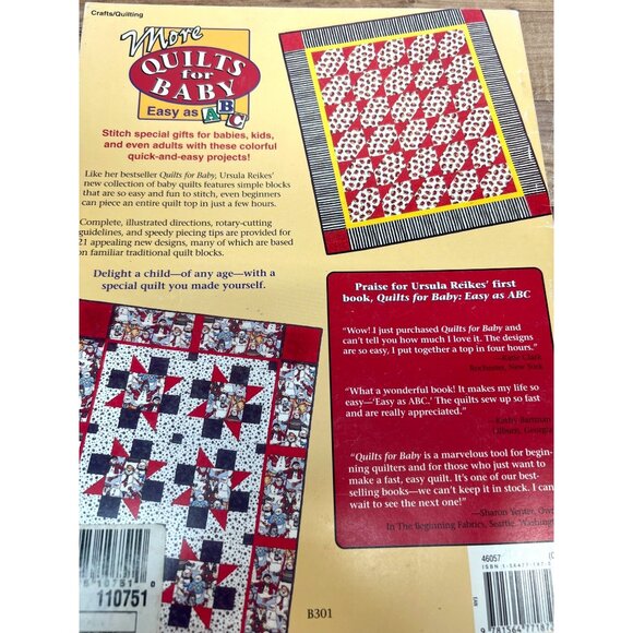 More Quilts for Baby Easy as ABC Quilting Pattern Book by Ursula Reikes - Picture 2 of 4